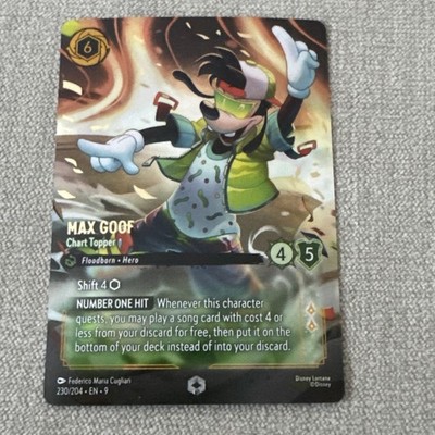 Max Goof - Chart Topper Foil Enchanted Fabled 230/204 Lorcana NM
