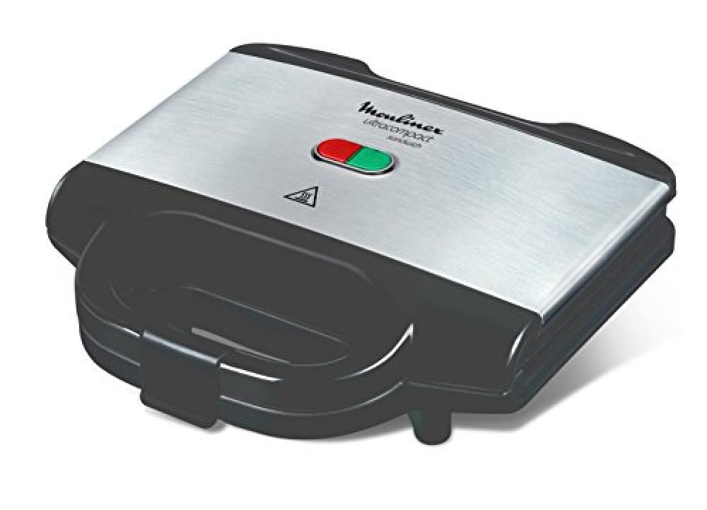 Moulinex SM156D Ultracompact Metal Sandwich Maker, Piastre con Rivestimento Anti