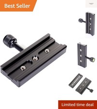 120mm Arca-Swiss Quick Release Plate with QR Clamp Adapter with 3/8" 1/4" Scr...