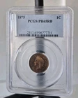 1875 1c Indian Head Cent Proof  PCGS PR65RB