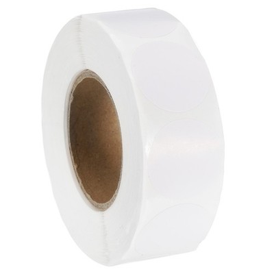 1000Pcs 1'' Colored Dot Stickers Adhesive Color Coding Label, White