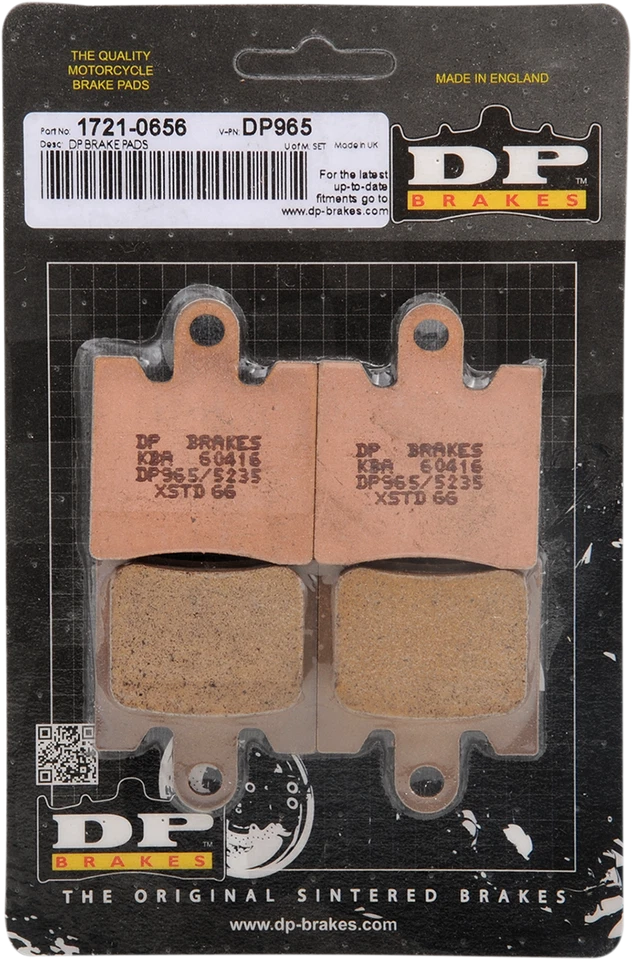 Стандартные спеченные металлические тормозные колодки DP Brakes DP965 06-21 Yamaha FJR 1300 ES - Изображение 2 из 2