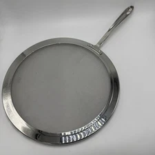 All Clad 13 Inch Stainless Steel Splatter Guard Screen Round Lid Pan Cover