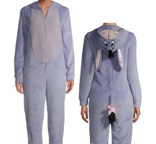 DISNEY Winnie-the-Pooh EEYORE Unisex Costume One Piece Pajama Hoodies Outfit NWT
