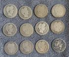 Lot of 12 circulated Barber Quarters - various dates/mintmarks