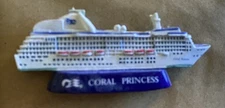 Coral Princess Cruise Ship Fridge Magnet 3D Resin 3 Inch Souvenir