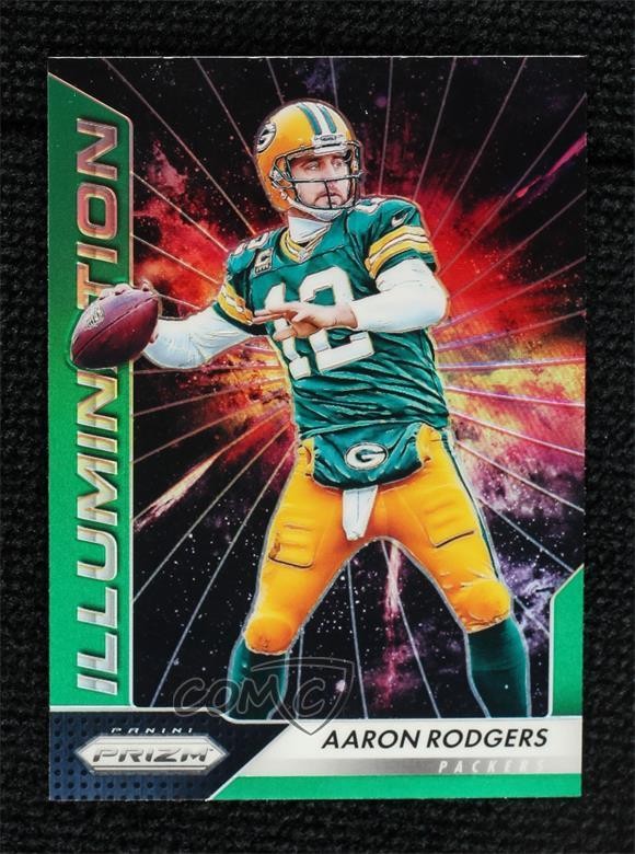 2016 Panini Prizm Illumination Green Prizm Aaron Rodgers #6 00ur
