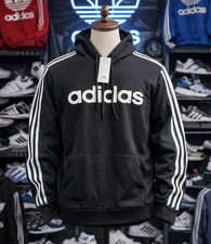 Adidas Essentials Linear Hoodie Women's Size LG Black White H66008 Brand New