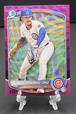 2025 Bowman - Chrome Prospects Fernando Cruz #BCP-110 Fuchsia Wave Refractor