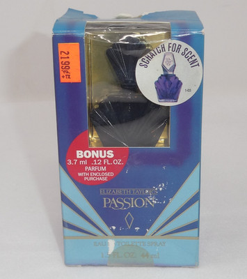 VTG PASSION BY ELIZABETH TAYLOR EAU DE TOILETTE SPRAY 1.5 OZ PLUS 0.12 OZ PARFUM