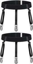 Prasacco Women Thigh Garter Belt Plus Size, High Elastic Suspender Belt with Met