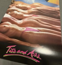 *LARGE* Original Tits & Ass Topless Bikini Girls Vintage Poster | 35x 23