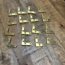 Lot Of 16 Brass Corner Brackets 1.5  