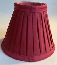 Vintage Laura Ashley Cranberry Red Small Pleated Candle Clip On Lampshade H12cm