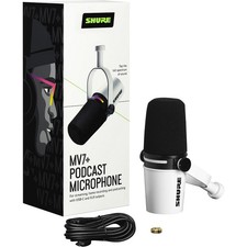 Shure MV7 Podcast Microphone White