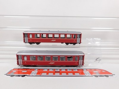 Bemo H0m Dc 2x Passenger Car Rhb 3255? B 2456 3260? B 2454 Very Good #EK167-0, 5