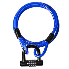 Security Cable Lock Set 5' to 25' Lengths with U-Lock, 10ft Anti-Theft Pr...