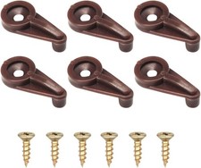 50 Pack Glass Retainer Clips 5mm Cabinet Window Screen Brown