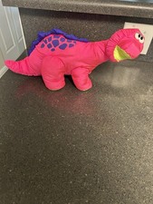 Fisher-Price Puffalumps Pink Dinosaur Plush Medium 14-24 in Vintage 1992