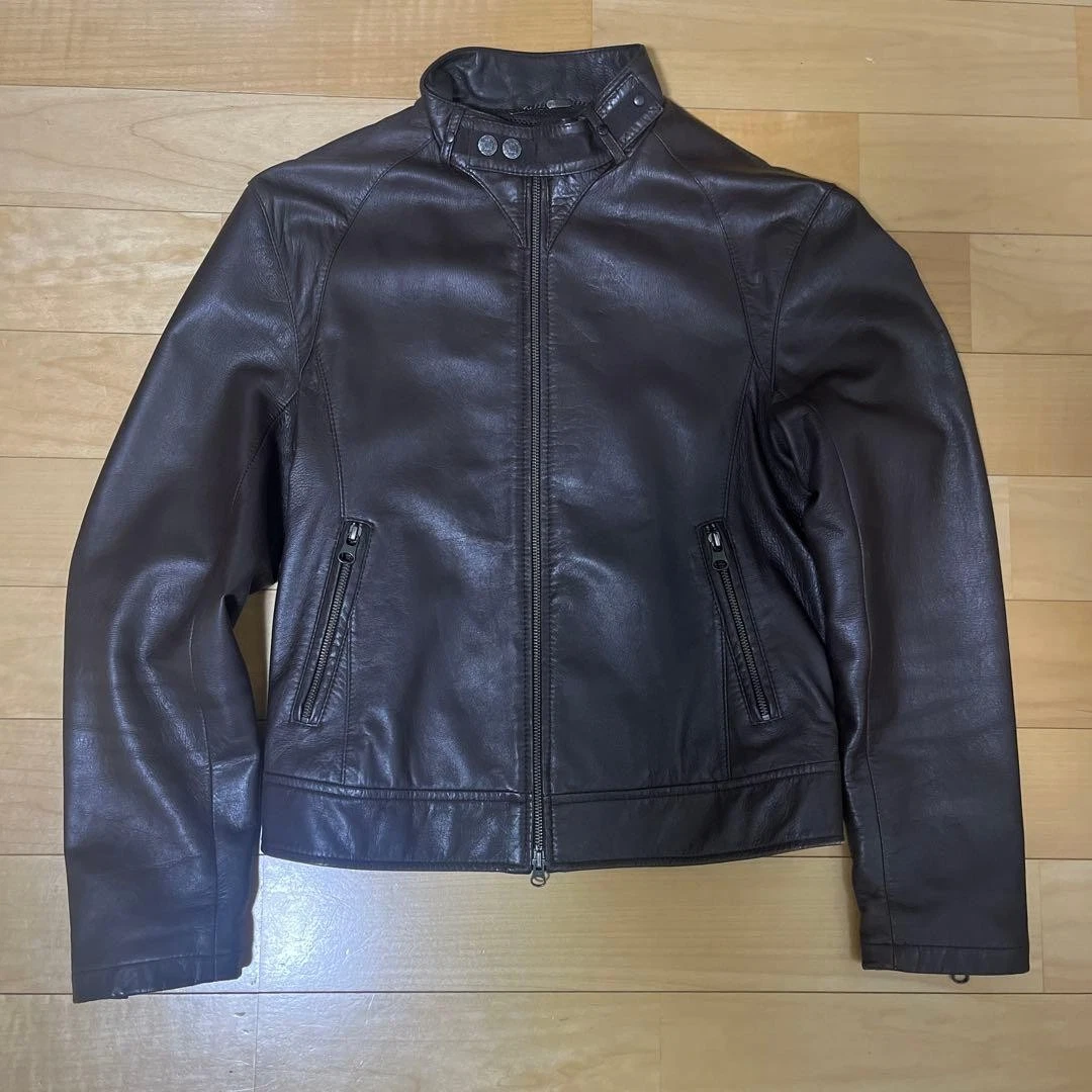 【希少】Armani Jeans レザートラッカージャケット 46 Armani Jeans Leather Outer Shell Jackets for Men for Sale - Shop