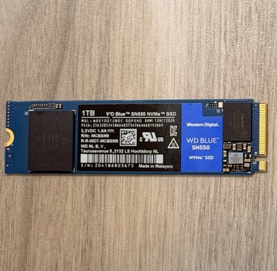 Western Digital Blue SN550 1TB,Internal (WDS100T2B0C) Solid State Drive.