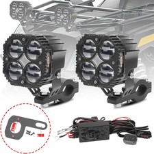 Pair 120w Led Motorcycle Headlight Spot Light Auxiliary Fog Lamp Universal Atv Pair 120w Led Motorcycle Headlight Spot Light Auxiliary Fog Lamp Universal Atv