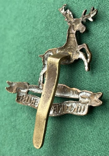 WW1 1914-22, insigne casquette militaire Huntingdon cycliste Bn 100% authentique armée britannique. - Photo 5 sur 9