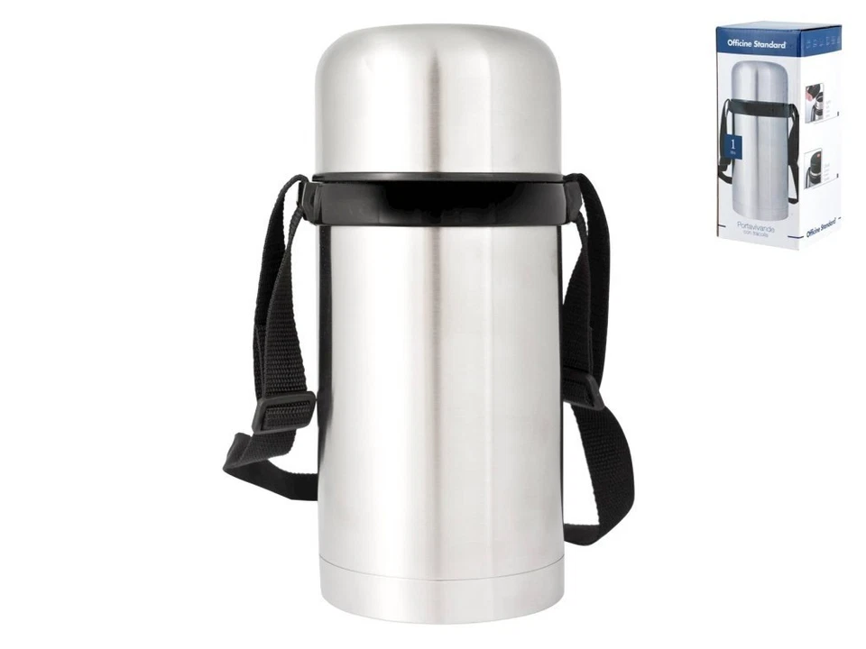 Porta Alimentos De Acero Inoxidable 1 Lt Con Correa Officine Standard - Imagen 1 de 3