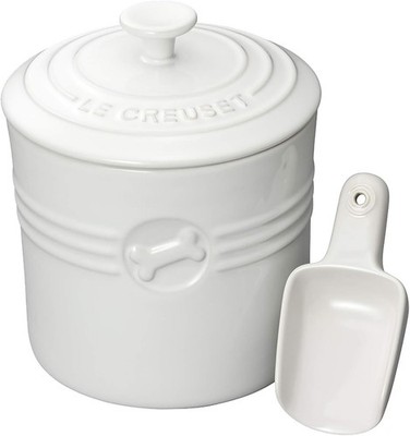Le Creuset Lebensmittelbehälter Für Tiernahrung Mit Schaufel Weiß 2,35L