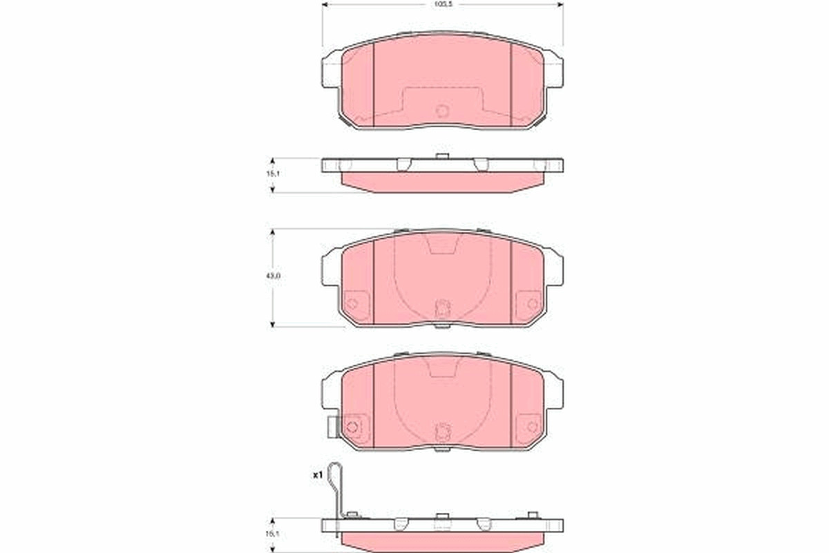 Kit plaquette de frein TRW GDB3357 en céramique à faible usure premium