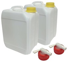 AP Kanister f&uuml;r Trinkwasser & Gefahrgut, 2 X 5 Liter inkl. 2 Auslaufh&auml;hne