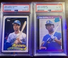 1989 Topps Traded PSA 8 & Donruss PSA 6 Ken Griffey Jr Rookie Cards HOF 2RC Card