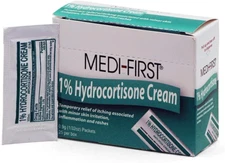Medique 21173 Hydrocortisone Anti-Itch Cream Packets for First Aid & Emergency K