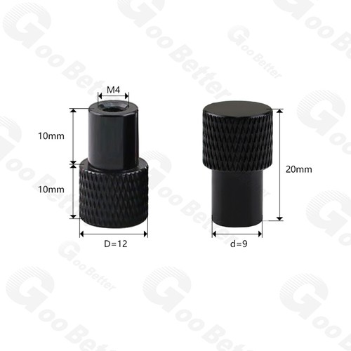 M3 M4 M5 Aluminium Alloy Knurled Thumb Nut Blind Hole Hand Grip Knobs Hand Nuts - Picture 17 of 23