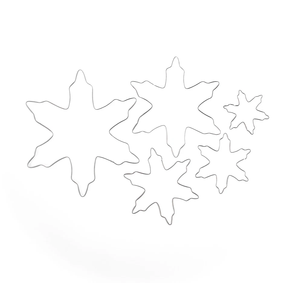 Scheeflocke Eiskristall 5tlg. Ausstecher Ausstechform Keksausstecher - Bild 2 von 2
