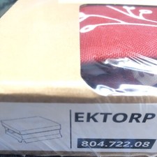 Ikea-Bezug, Neu, für Ikea Hocker Ektorp in Virestad rot weiß 80472208