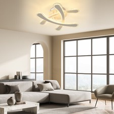 Flush Mount Ring Chandelier LED Ceiling Light LED Light Source W/Remote Control