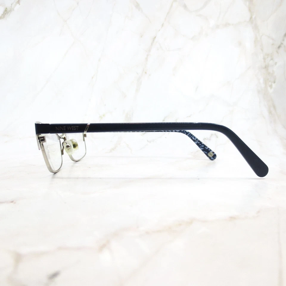 Nine West Eyeglasses Frame NW1087-400 Women's Black Half Rim Cat Eye 52-16-135 - Image 3 of 4