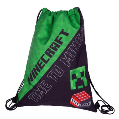 ASTRA Gymbag Turnbeutel Rucksack Sportbeutel Tasche MINECRAFT Time to Mine