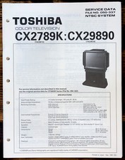 Toshiba CX2789K CX29890 TV Service Manual Original 