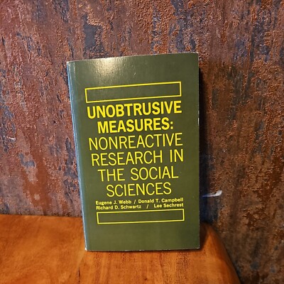 Unobtrusive Measures : Nonreactive Research in the Social Science - 1972