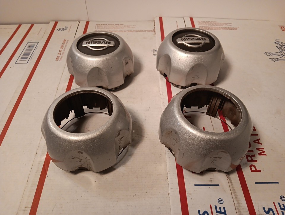 98 00 04 NISSAN Frontier Xterra Wheel Rim Center Hub Caps OEM 4x4 1998