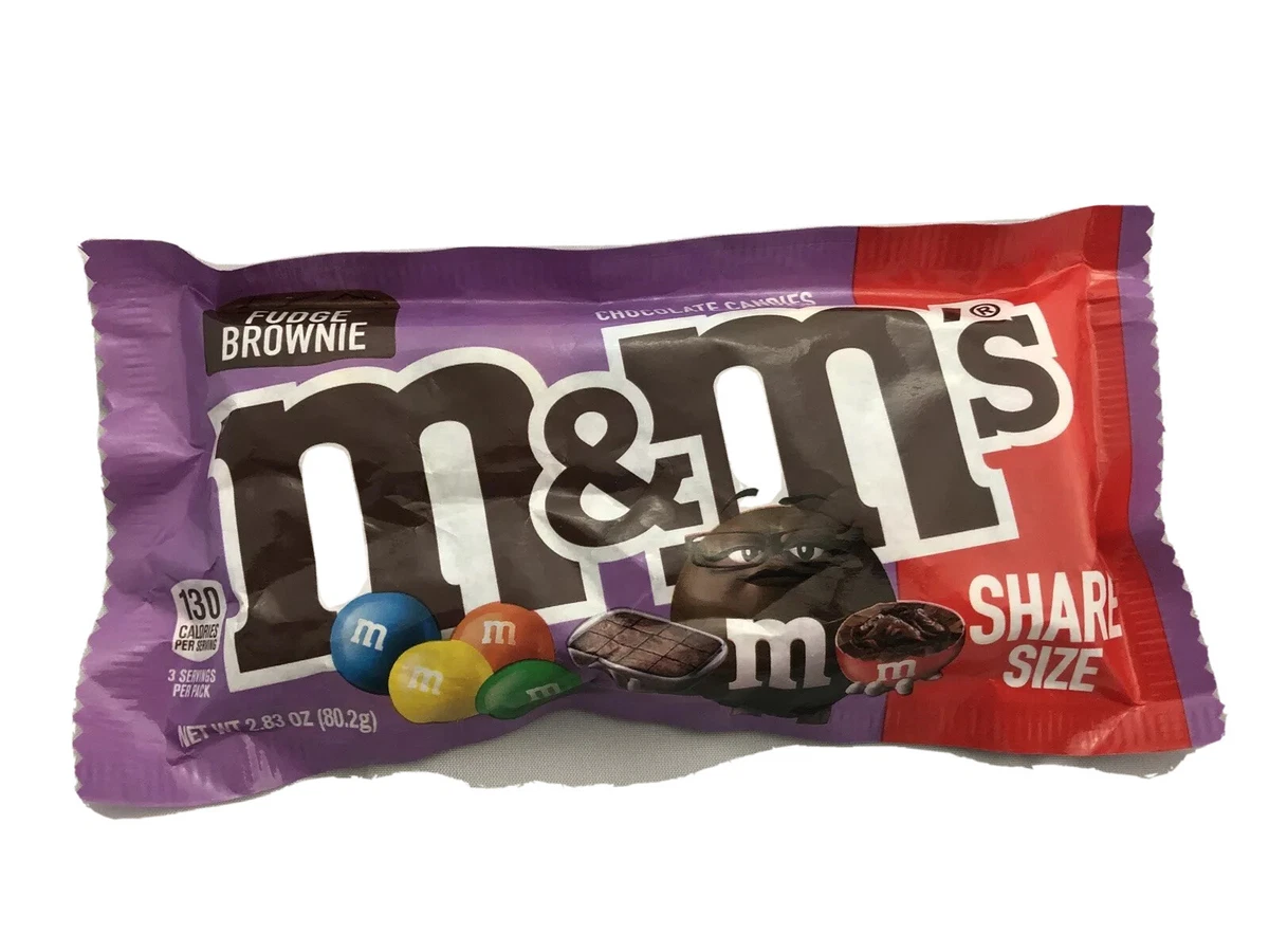  M&M'S Fudge Brownie Share Size Chocolate Candy, 2.83