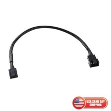 4-Pin PWM to PWM Sleeved PC Computer Case CPU Fan Power Extension Adapter Cable