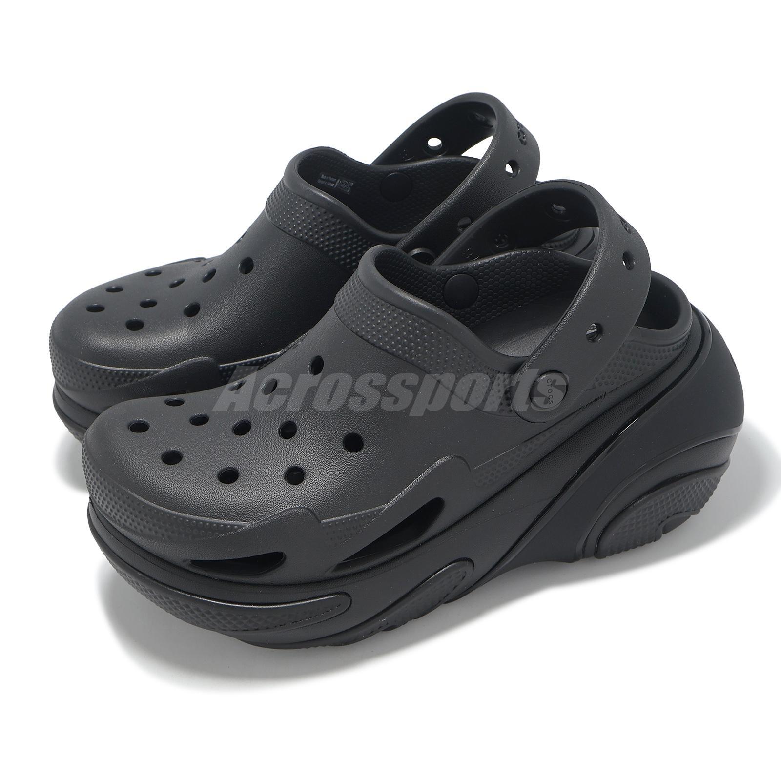 Crocs Bubble Crush Clog Тройные черные мужские сандалии-слипоны унисекс 210061-0WC