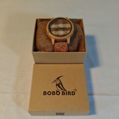 Bobo Bird Holzuhr - mit Lederarmband - NEU in OVP