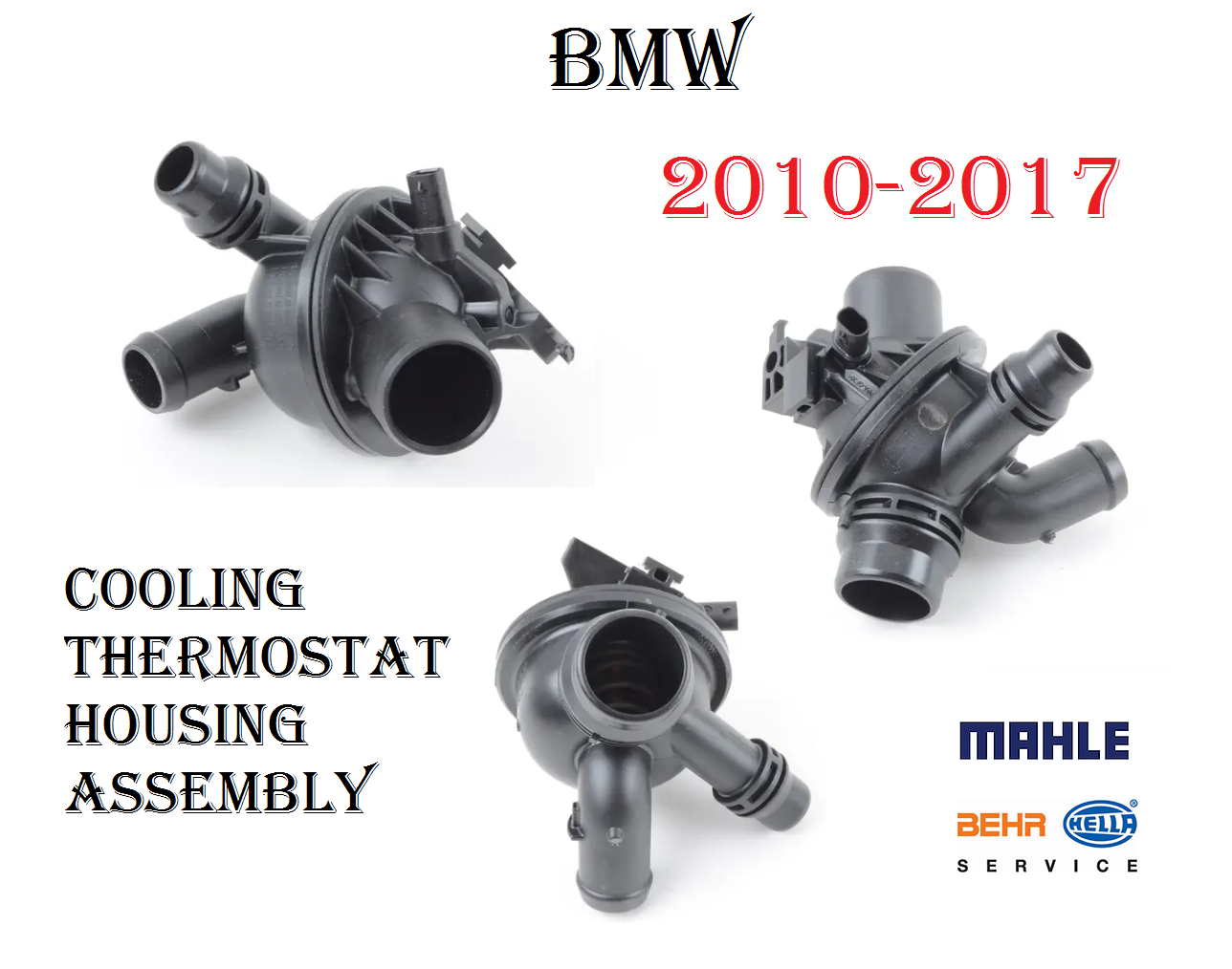 Engine Coolant Thermostat Assembly For 10-17 BMW F07 F10 F06 F12 F13 ...