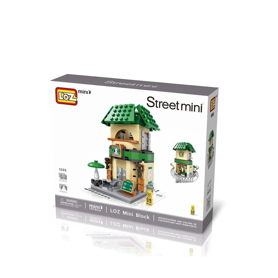 Street View Starbucks LOZ Diamond Building Blocks iBlock Fun 1608 - Image 3 of 3