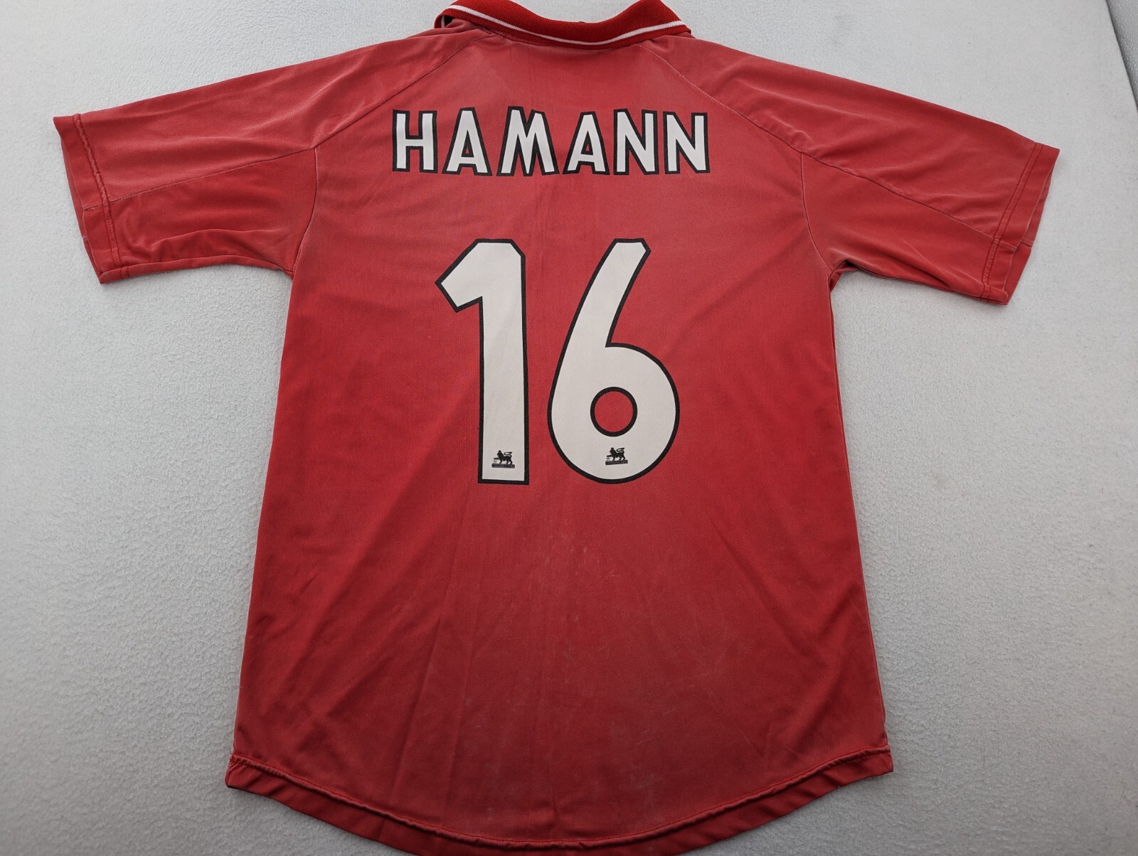 VTG Liverpool FC Dietmar Hamann Home Jersey Men’s Size Medium Mad Balls #16 Red