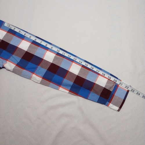 Hurley Boys XL Shirt Plaid Button Up Multicolor 100% Cotton Long Sleeve - Picture 6 of 8